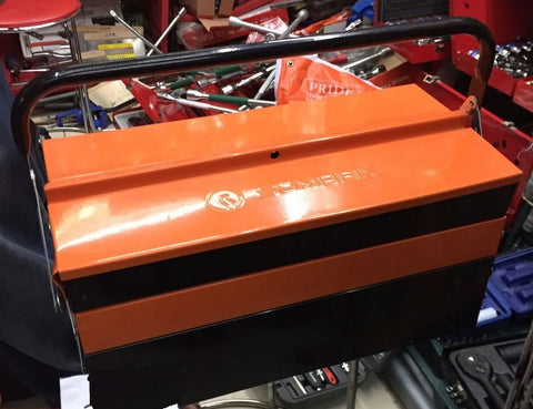 กล่องใส่อุปกรณ์ช่าง กล่องเครื่องมือช่าง PSY 18 นิ้ว 2 ชั้น สีดำ-ส้ม